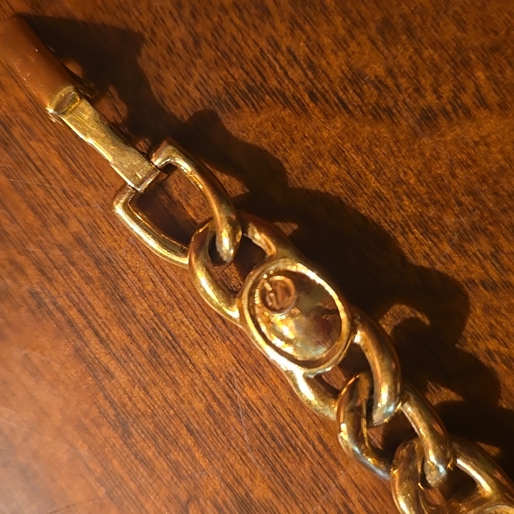 Vintage Swarovski Swan Logo Gold-tone Multi-color Crystal Chain Bracelet 7.25" - Picture 2 of 13
